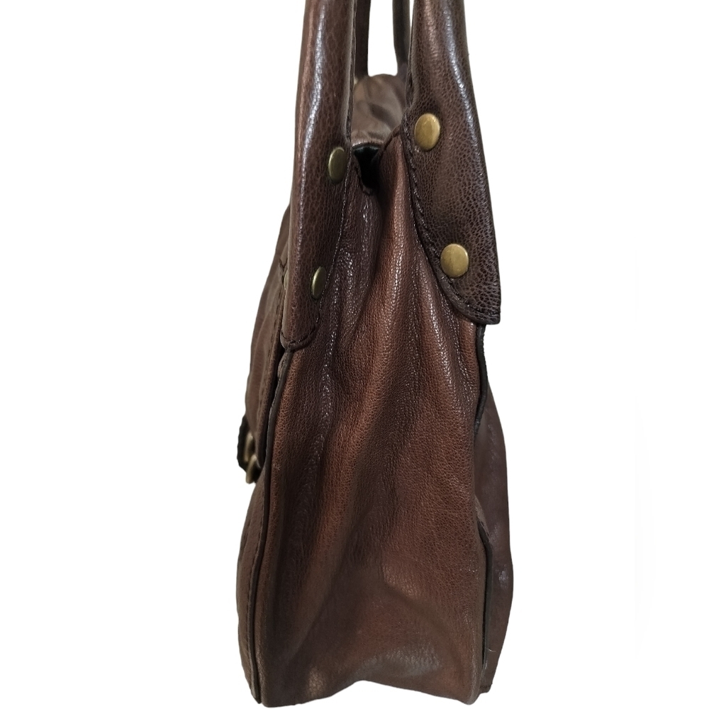 (1391) Gianni Bini Brown Leather Shoulder Purse - Picture 3 of 14